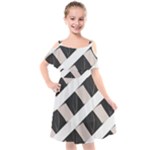 A Minimalist Pattern With Simple Lines And Shapes, Creating A Clean And Modern Aesthetic 07 Kids  Cut Out Shoulders Chiffon Dress