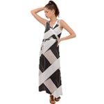 A Minimalist Pattern With Simple Lines And Shapes, Creating A Clean And Modern Aesthetic 07 V-Neck Chiffon Maxi Dress