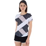 A Minimalist Pattern With Simple Lines And Shapes, Creating A Clean And Modern Aesthetic 07 Back Cut Out Sport T-Shirt