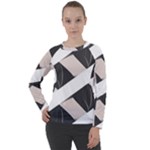 A Minimalist Pattern With Simple Lines And Shapes, Creating A Clean And Modern Aesthetic 07 Women s Long Sleeve Raglan T-Shirt