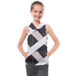 A Minimalist Pattern With Simple Lines And Shapes, Creating A Clean And Modern Aesthetic 07 Kids  Sleeveless Hoodie