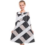 A Minimalist Pattern With Simple Lines And Shapes, Creating A Clean And Modern Aesthetic 07 Kids  Midi Sailor Dress