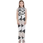 A Minimalist Pattern With Simple Lines And Shapes, Creating A Clean And Modern Aesthetic 07 Kids  Sleeveless Ruffle Edge Band Collar Chiffon One Piece