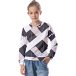 A Minimalist Pattern With Simple Lines And Shapes, Creating A Clean And Modern Aesthetic 07 Kids  Long Sleeve T-Shirt with Frill 