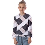 A Minimalist Pattern With Simple Lines And Shapes, Creating A Clean And Modern Aesthetic 07 Kids  Frill Detail T-Shirt