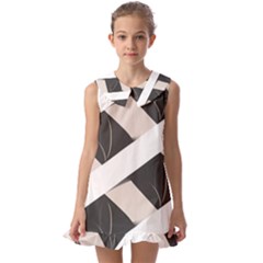 Kids  Pilgrim Collar Ruffle Hem Dress 