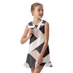 Kids  Pilgrim Collar Ruffle Hem Dress 