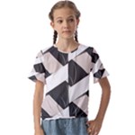 A Minimalist Pattern With Simple Lines And Shapes, Creating A Clean And Modern Aesthetic 07 Kids  Cuff Sleeve Scrunch Bottom T-Shirt