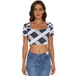 A Minimalist Pattern With Simple Lines And Shapes, Creating A Clean And Modern Aesthetic 07 Short Sleeve Square Neckline Crop Top 