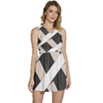 A Minimalist Pattern With Simple Lines And Shapes, Creating A Clean And Modern Aesthetic 07 Sleeveless High Waist Mini Dress