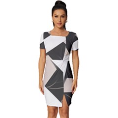 Fitted Knot Split End Bodycon Dress 