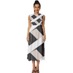 A Minimalist Pattern With Simple Lines And Shapes, Creating A Clean And Modern Aesthetic 07 Sleeveless Round Neck Midi Dress