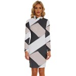 A Minimalist Pattern With Simple Lines And Shapes, Creating A Clean And Modern Aesthetic 07 Long Sleeve Shirt Collar Bodycon Dress