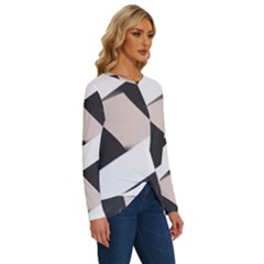 Long Sleeve Crew Neck Pullover Top 