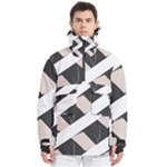 A Minimalist Pattern With Simple Lines And Shapes, Creating A Clean And Modern Aesthetic 07 Men s Pullover Zip Ski and Snowboard Waterproof Breathable Jacket