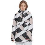 A Minimalist Pattern With Simple Lines And Shapes, Creating A Clean And Modern Aesthetic 07 Women s Pullover Zip Ski and Snowboard Waterproof Breathable Jacket