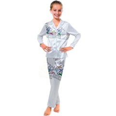 Kids  Satin Long Sleeve Pajamas Set 