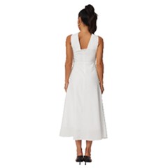 Sleeveless Cross Front Cocktail Midi Chiffon Dress 