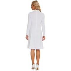 Long Sleeve Shirt Collar A-Line Dress 