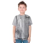 Wall With Cracked White Paint Texture Kids  Cotton T-Shirt