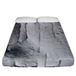 Wall With Cracked White Paint Texture Fitted Sheet (Queen Size)