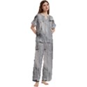 Short Sleeve Long Pants Satin Pajamas Set 