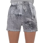 Wall With Cracked White Paint Texture Sleepwear Shorts