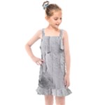 Wall With Cracked White Paint Texture Kids  Overall Dress