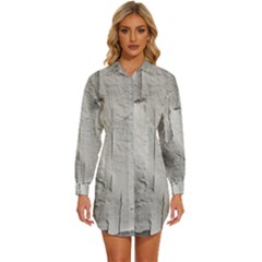 Womens Long Sleeve Shirt Dress 