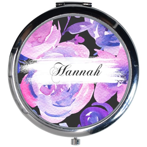 Watercolor Flowers Mini Round Mirror from ArtsNow.com