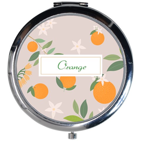 Orange Pattern Mini Round Mirror from ArtsNow.com