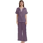 Design sans titre (82) Short Sleeve Long Pants Satin Pajamas Set