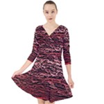 River Roots Quarter Sleeve Front Wrap Dress