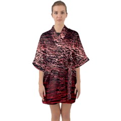 Half Sleeve Satin Kimono  