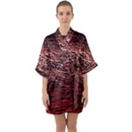 River Roots Half Sleeve Satin Kimono 