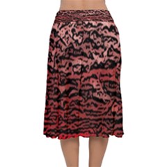 Velvet Flared Midi Skirt 