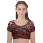 River Roots Velvet Short Sleeve Crop Top 