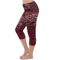 Lightweight Velour Capri Yoga Leggings 