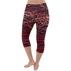 Lightweight Velour Capri Yoga Leggings 