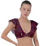 River Roots Plunge Frill Sleeve Bikini Top