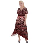 River Roots Cross Front Sharkbite Hem Maxi Dress