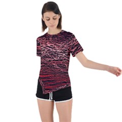 Asymmetrical Short Sleeve Sports T-Shirt 