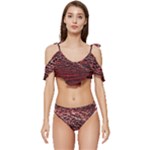 River Roots Ruffle Edge Tie Up Bikini Set	