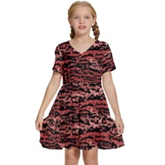 Kids  Short Sleeve Tiered Mini Dress 