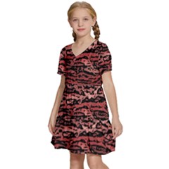 Kids  Short Sleeve Tiered Mini Dress 