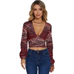 River Roots Long Sleeve Deep-V Velour Top