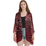 River Roots Open Front 3/4 Sleeve Batwing Chiffon Cardigan Kimono