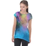 Smokescreen Cap Sleeve High Low Top