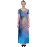 Smokescreen High Waist Short Sleeve Maxi Dress