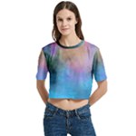 Smokescreen Women s Round Neck Short Sleeve Crop Top